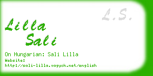 lilla sali business card